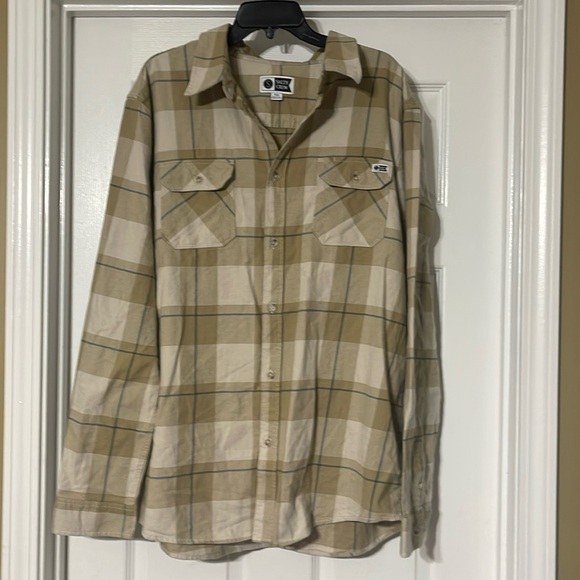 Salty Crew westbound natural L/S flannel shirt